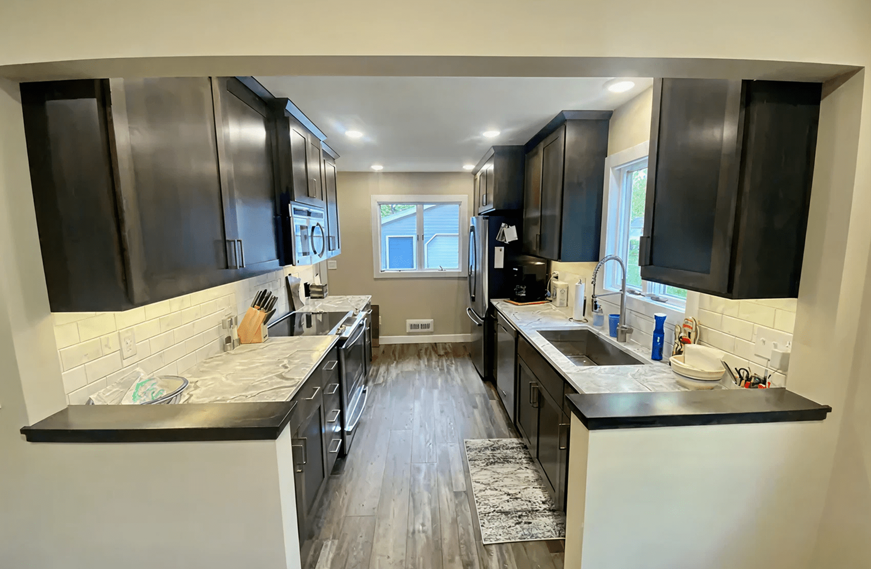 Bright kitchen with sleek design